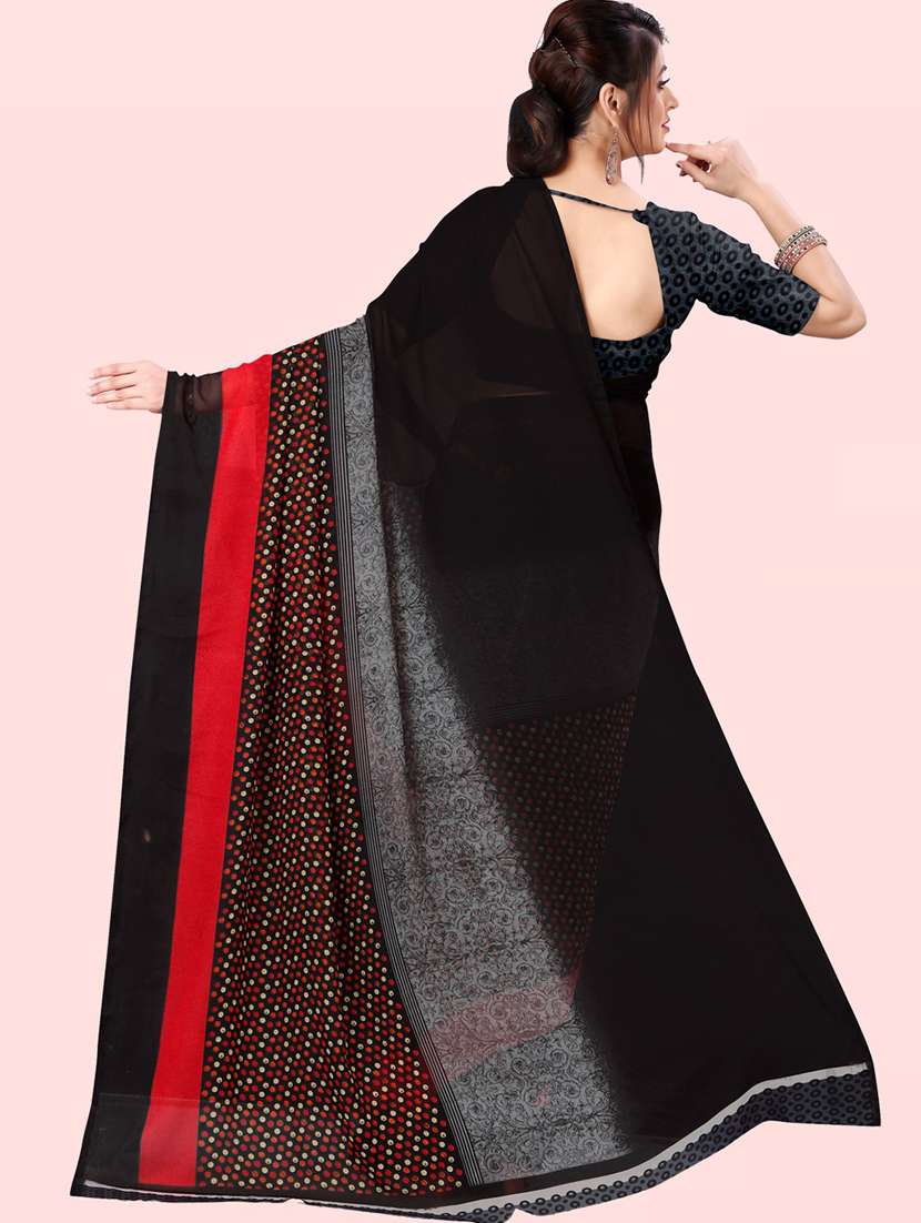 women printed casual wear saree with blouse - 21480798 -  Standard Image - 1