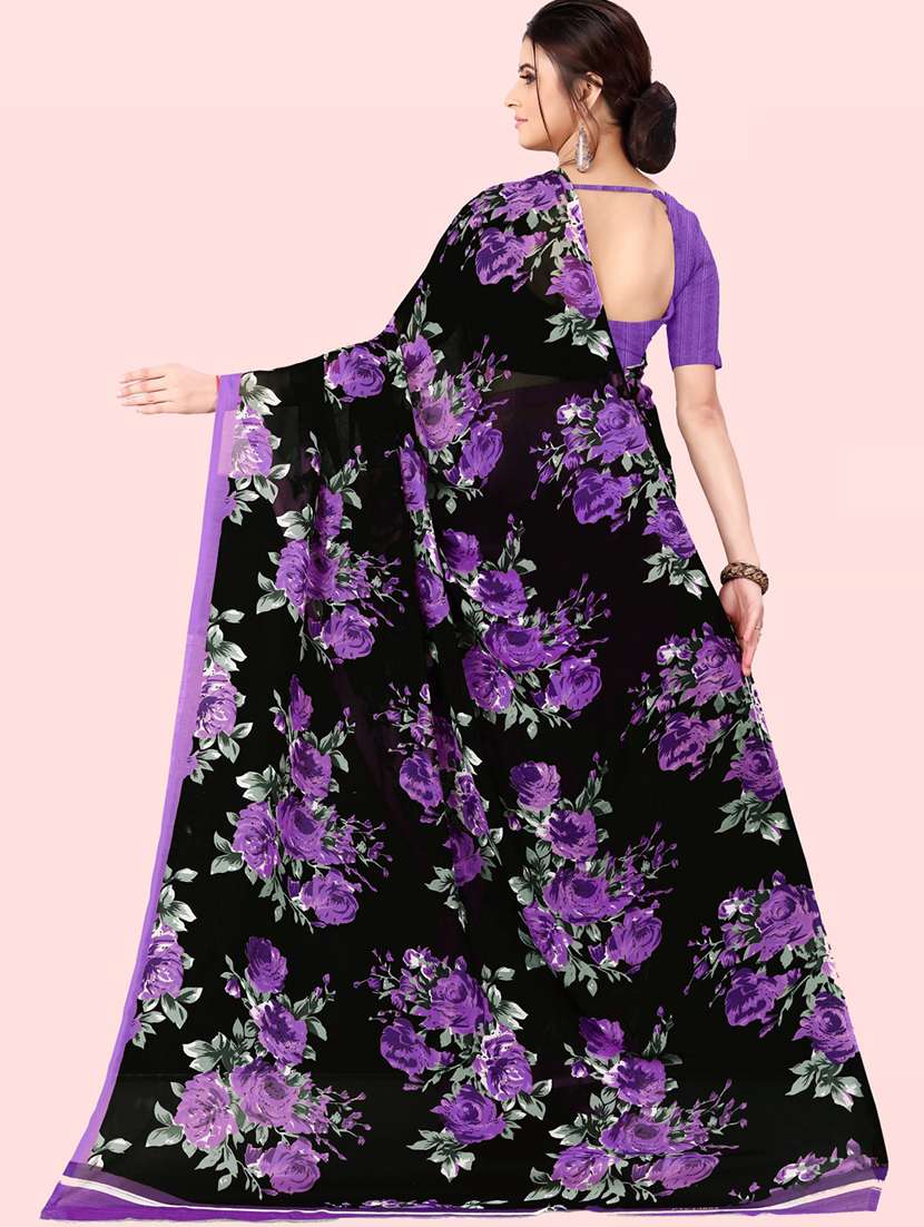 women printed casual wear saree with blouse - 21480874 -  Standard Image - 1