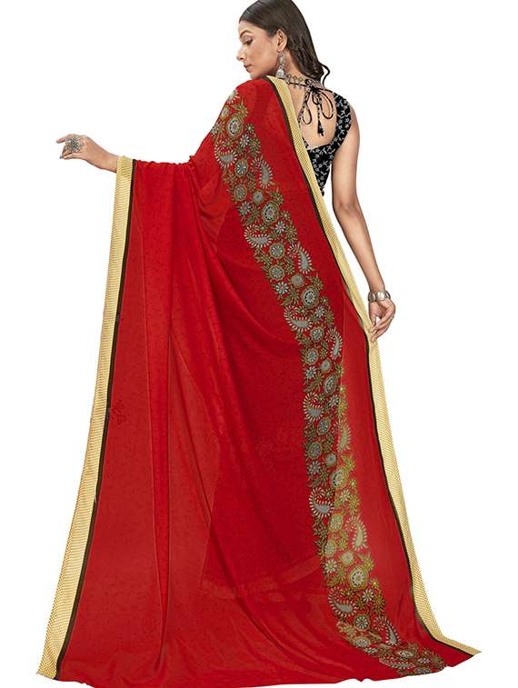 women printed casual wear sarees with blouse - 21480973 -  Standard Image - 1