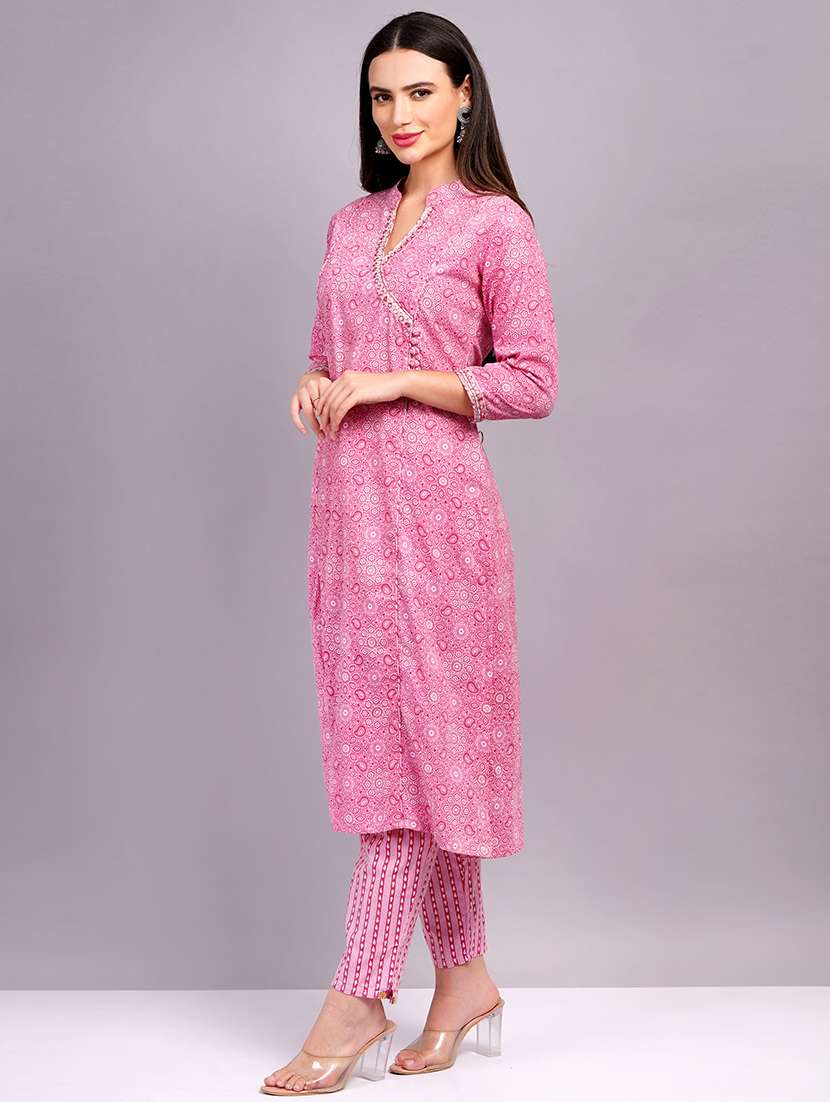 women pink kurta pant set with duapatta - 21481182 -  Standard Image - 1