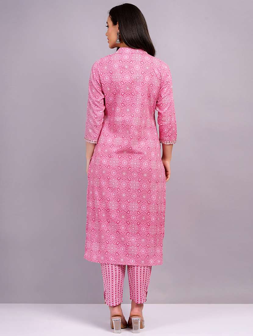 women pink kurta pant set with duapatta - 21481182 -  Standard Image - 4