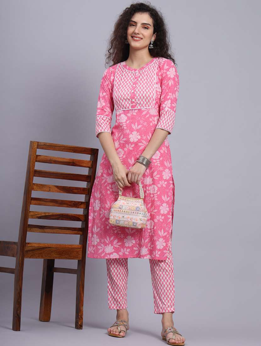 women pink kurta pant set - 21481518 - Standard Image - 4