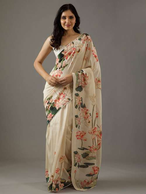 women printed saree with blouse - 21481746 -  Standard Image - 0