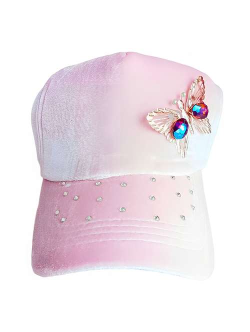 women pink cotton blend cap - 21482105 -  Standard Image - 0