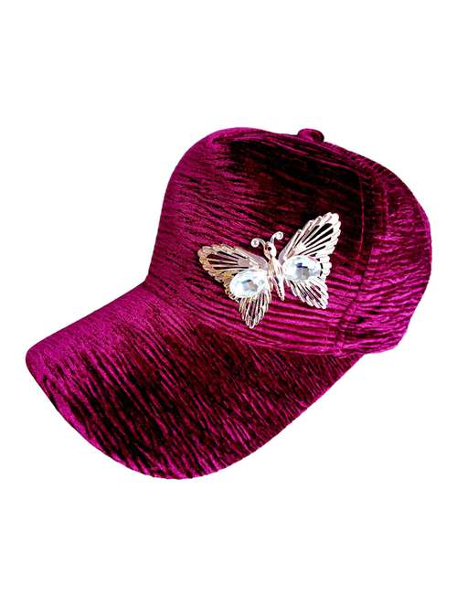 women purple cap
