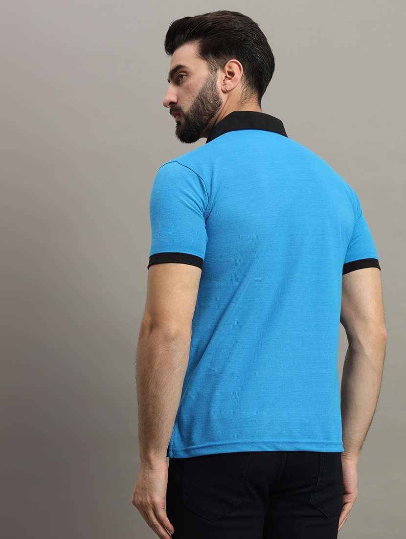 men polo neck solid t-shirt - 21482410 -  Standard Image - 1