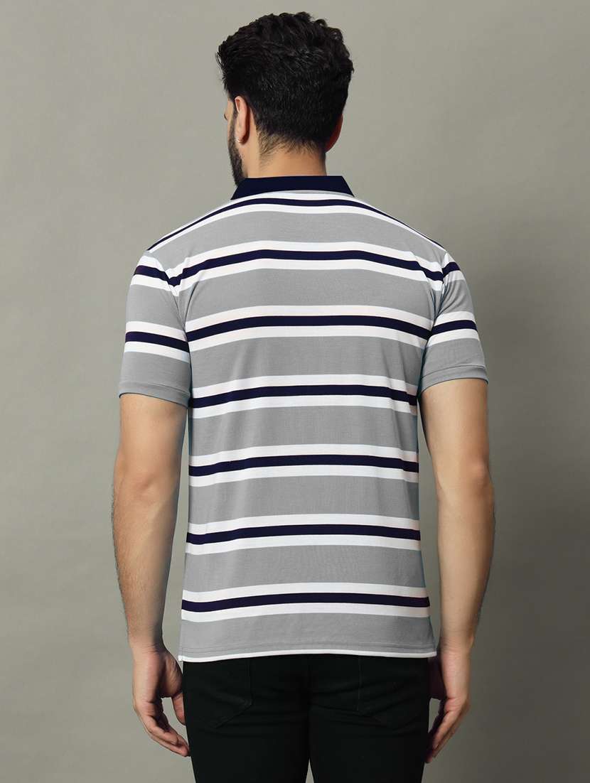 men polo neck striped t-shirt - 21482413 -  Standard Image - 1