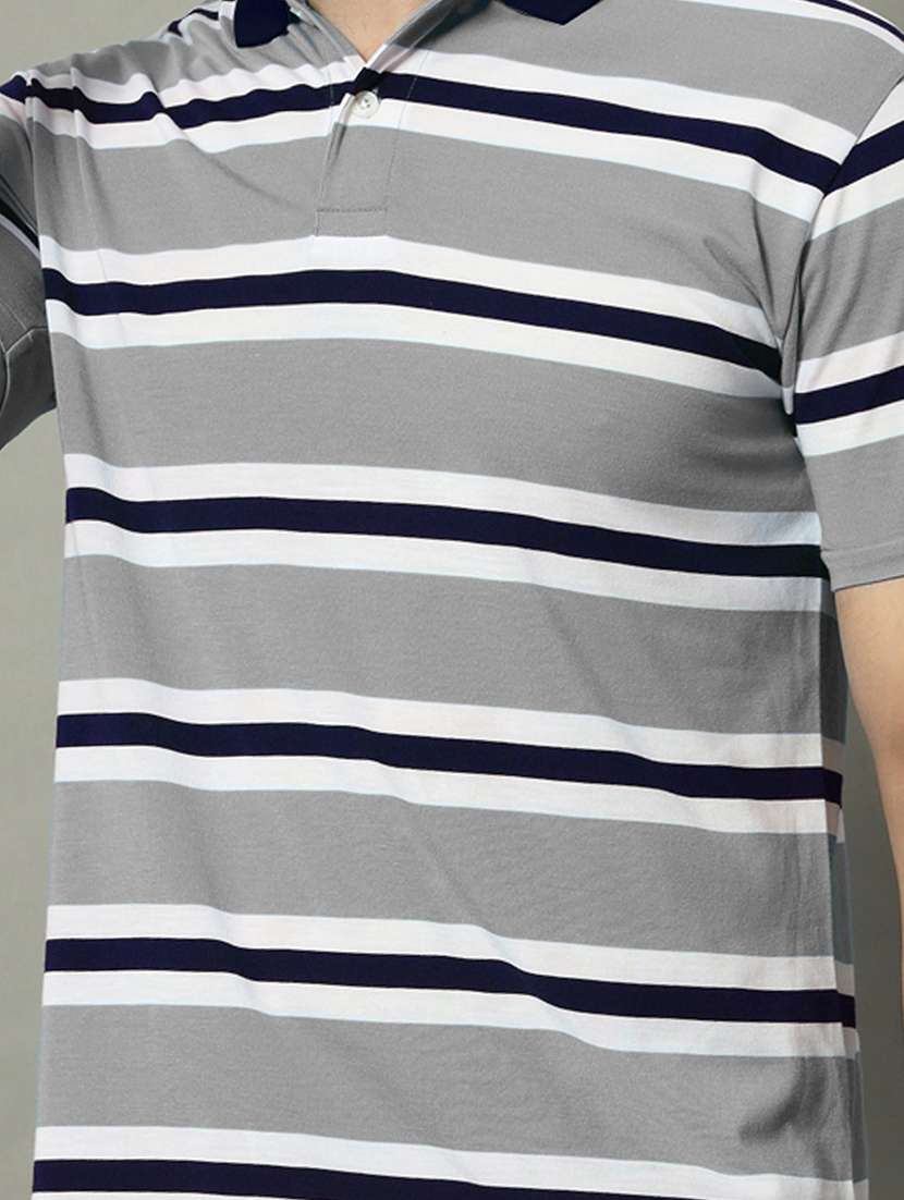 men polo neck striped t-shirt - 21482413 -  Standard Image - 4