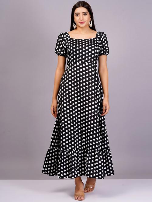 women black viscose a-line dress - 21482574 -  Standard Image - 0