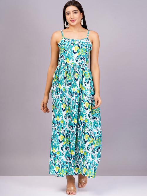 women white viscose a-line dress - 21482577 - Standard Image - 0