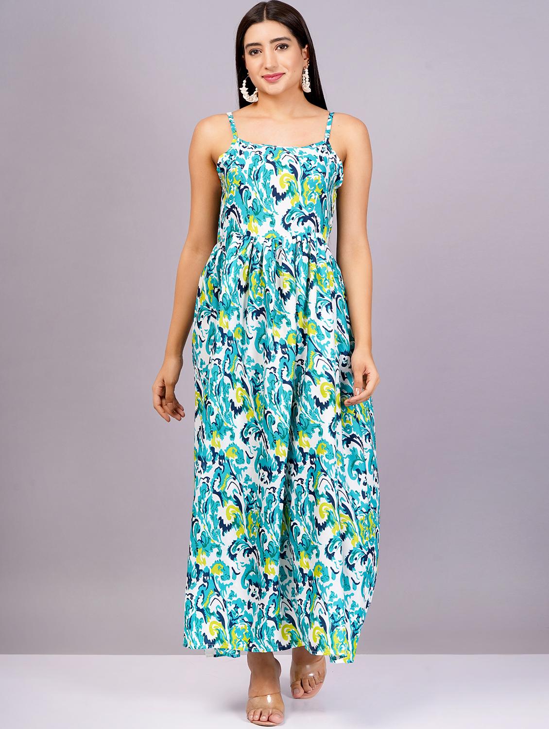 women white viscose a-line dress - 21482577 - Zoom Image - 0