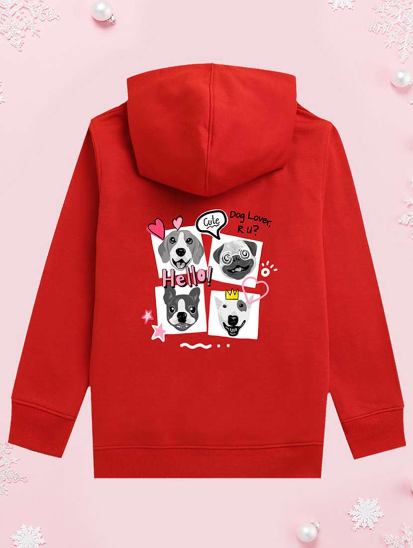 girls hooded neck long sleeves sweatshirts - 21482892 -  Standard Image - 1
