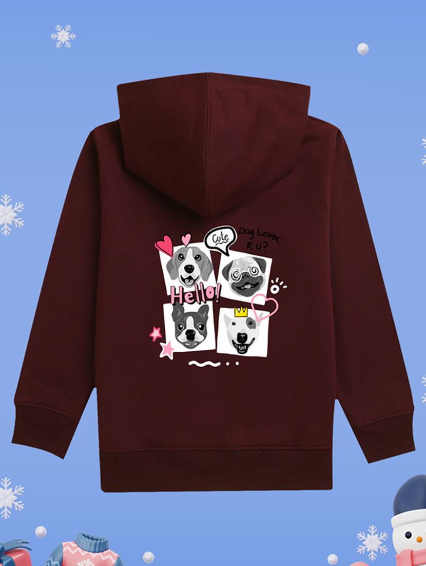 girls hooded neck long sleeves sweatshirts - 21482896 - Standard Image - 1