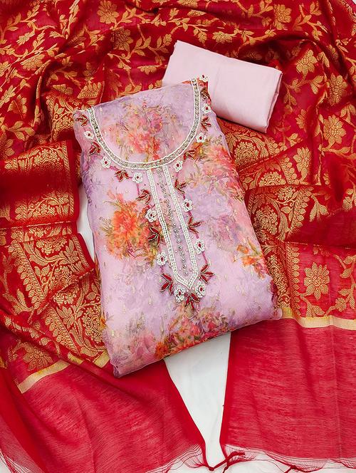 women printed unstitched suit set - 21482952 - Standard Image - 0