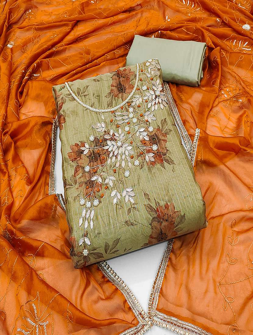 women printed unstitched suit set