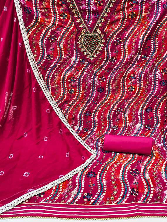 women printed unstitched suit set - 21482959 - Standard Image - 1