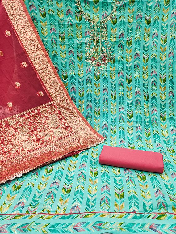 women printed unstitched suit set - 21482961 - Standard Image - 1