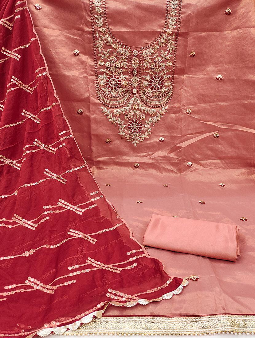 women embroidered unstitched suit set - 21482975 - Standard Image - 1