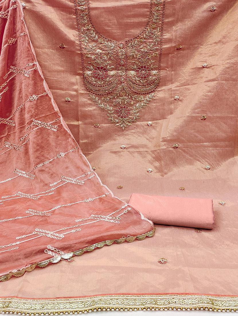 women embroidered unstitched suit set - 21482976 -  Standard Image - 1