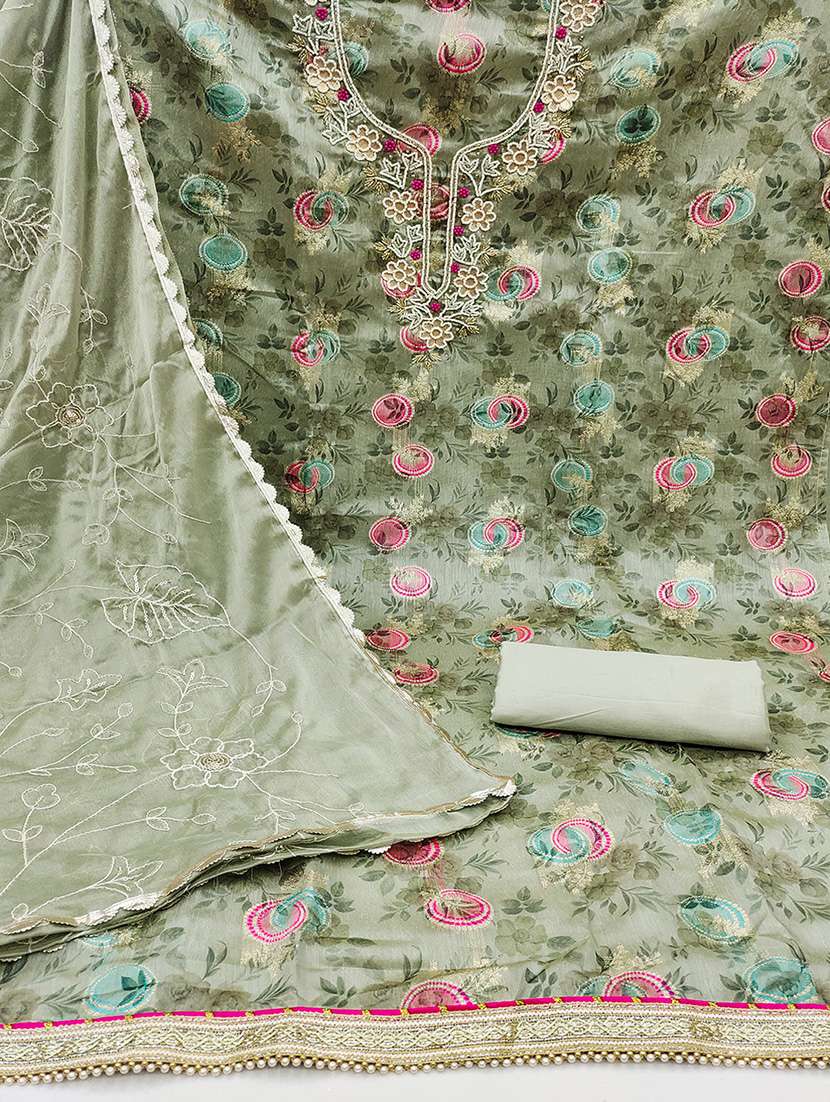 women embroidered unstitched suit set - 21482981 -  Standard Image - 1