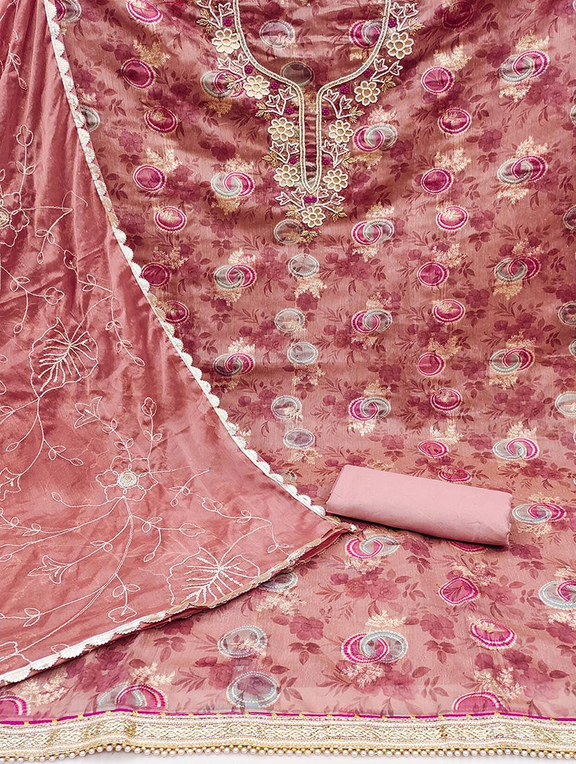 women embroidered unstitched suit set - 21482984 - Standard Image - 1