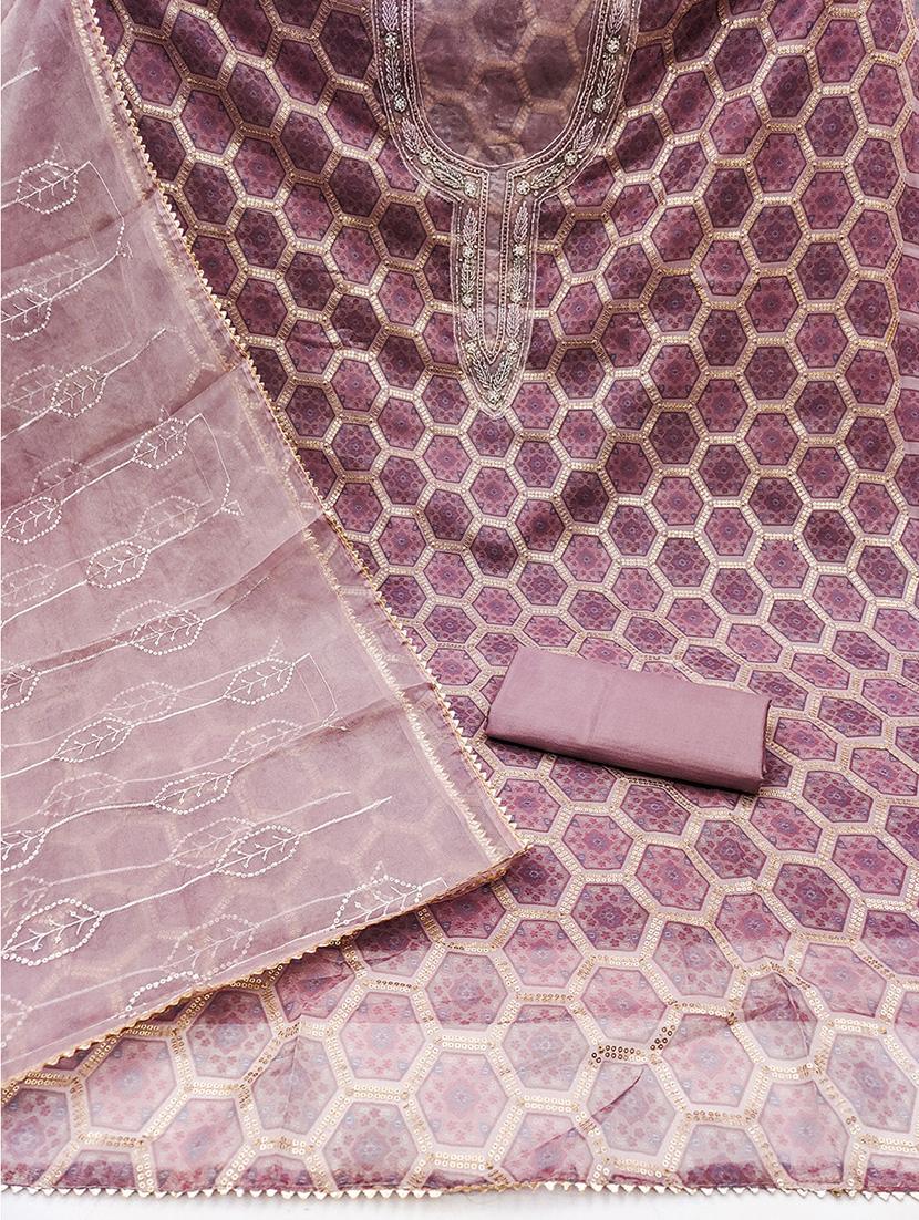 women embroidered unstitched suit set - 21482993 -  Standard Image - 1
