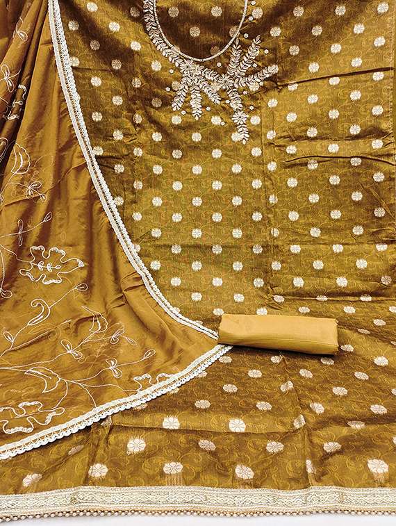 women embroidered unstitched suit set - 21483027 -  Standard Image - 1