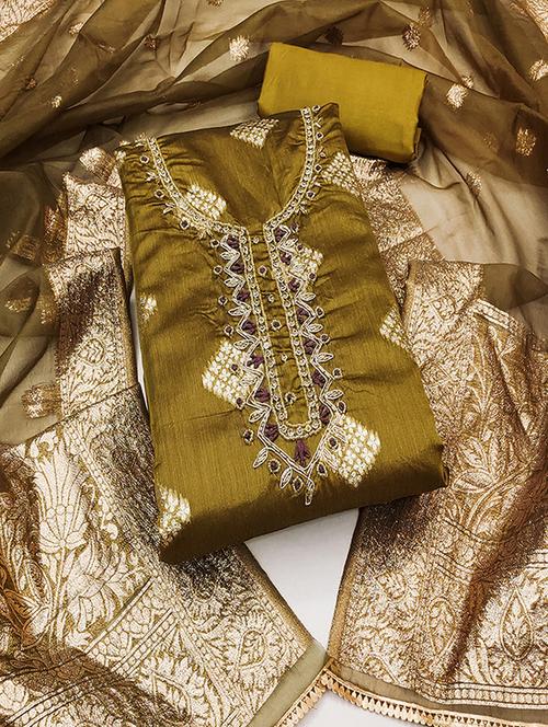 women embroidered unstitched suit set - 21483043 - Standard Image - 0