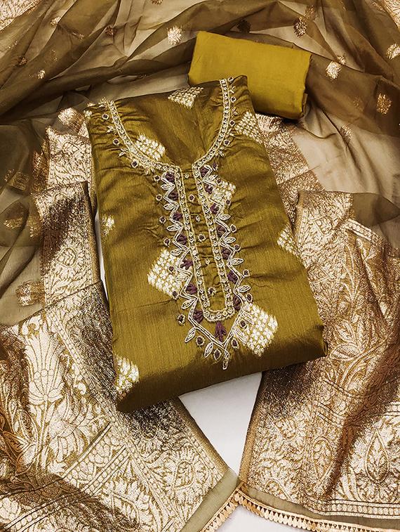 women embroidered unstitched suit set - 21483043 - Zoom Image - 0