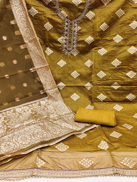women embroidered unstitched suit set - 21483043 - Standard Image - 1
