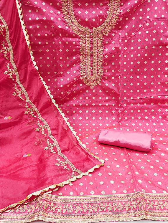 women embroidered unstitched suit set - 21483051 - Standard Image - 1