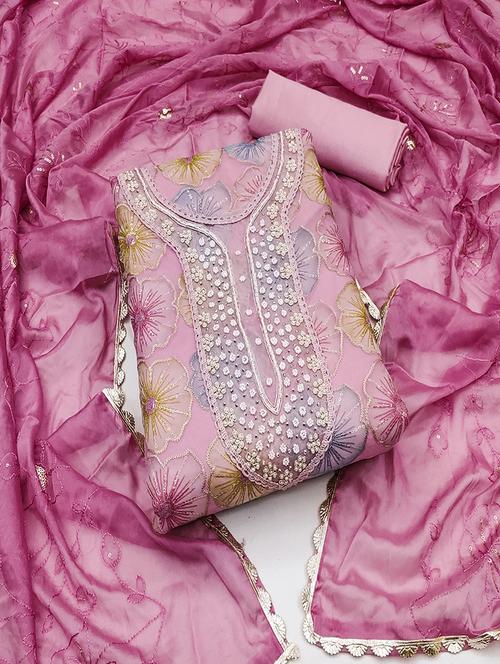 women embroidered unstitched suit set - 21483063 -  Standard Image - 0