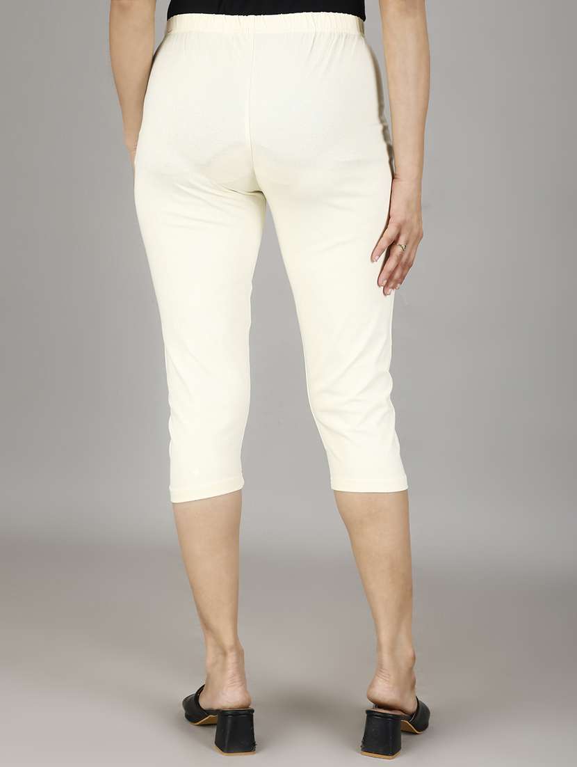 women high rise solid capri combo (pack of 2) - 21483091 - Standard Image - 4
