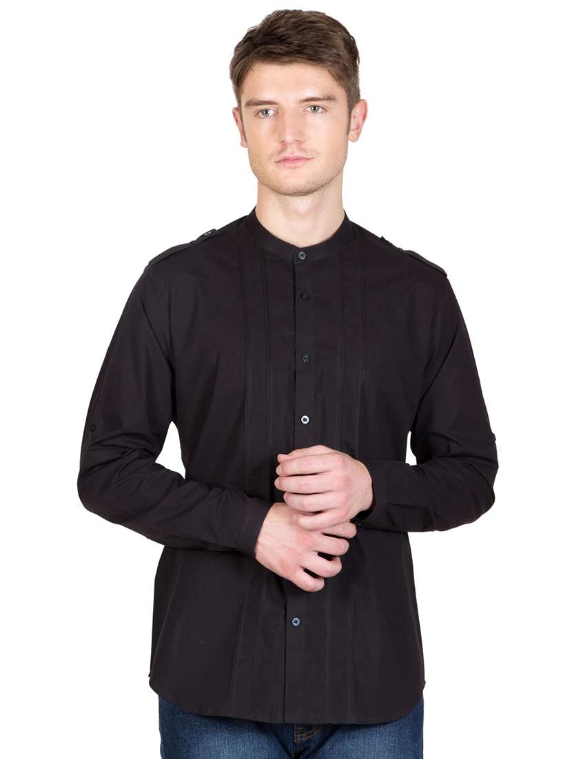 men long sleeved solid casual shirt