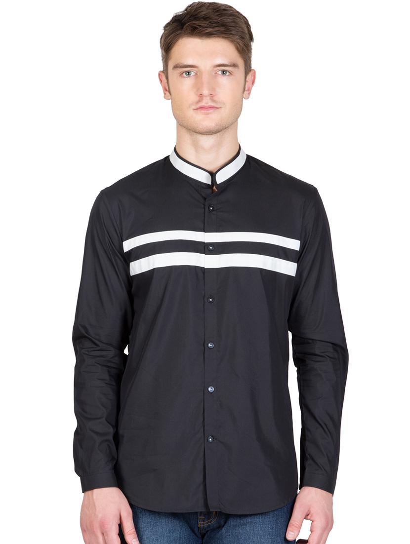 men long sleeved striped casual shirt - 21483147 - Zoom Image - 0