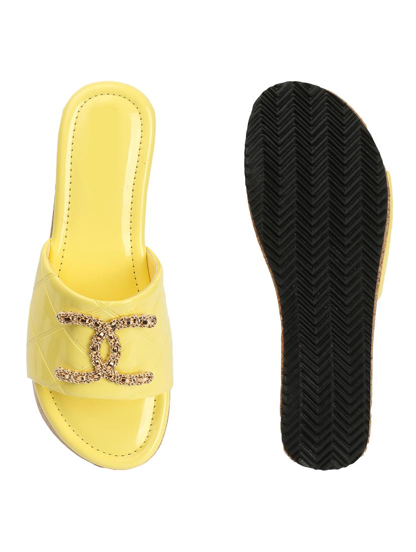 women yellow platforms wedge - 21483402 - Standard Image - 4