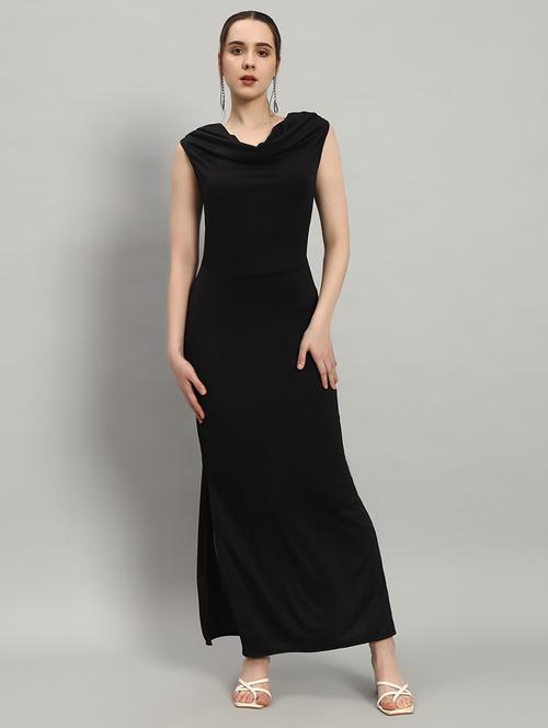 women solid cowl neck bodycon dress - 21483465 -  Standard Image - 0