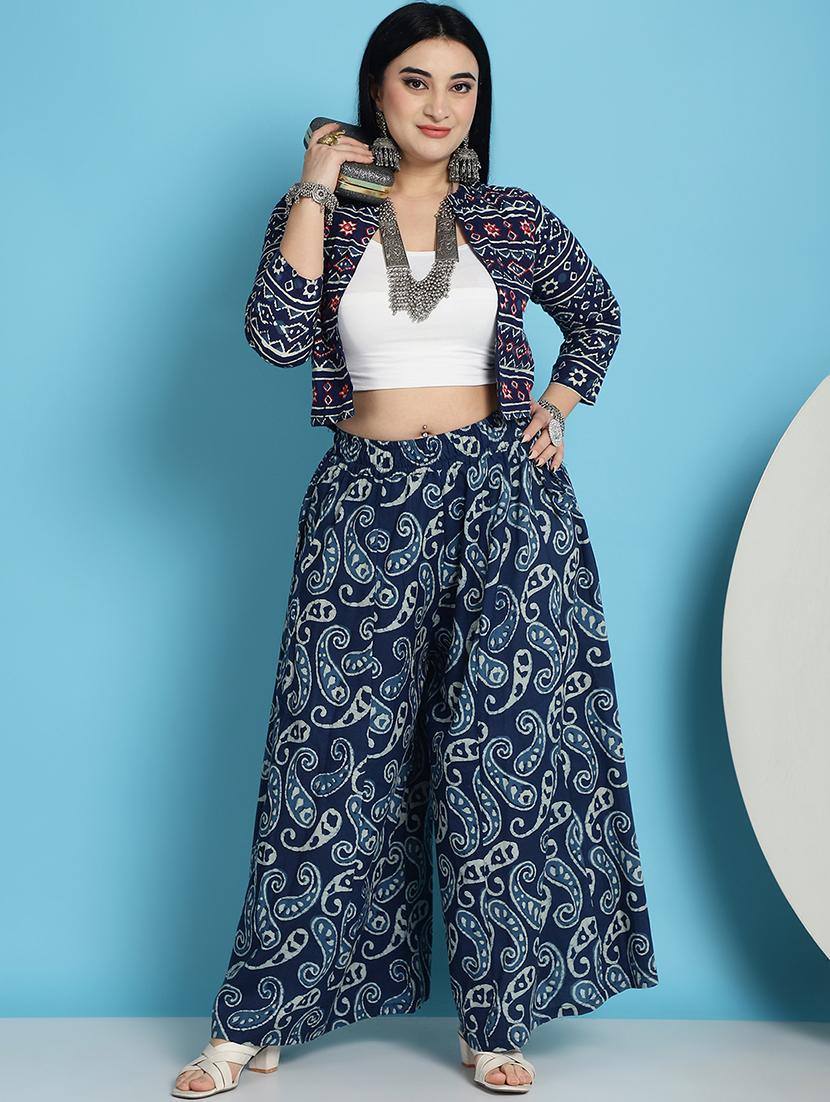 women printed cotton flared palazzo - 21483470 - Standard Image - 4