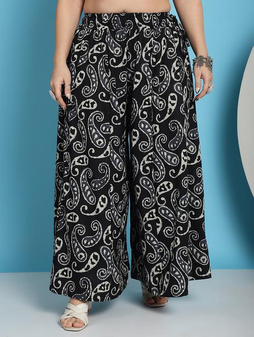women printed cotton flared palazzo - 21483471 -  Standard Image - 0