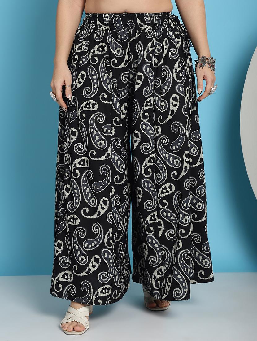 women printed cotton flared palazzo - 21483471 -  Zoom Image - 0
