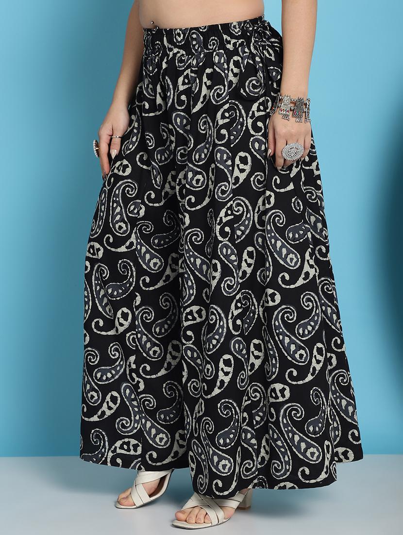 women printed cotton flared palazzo - 21483471 -  Standard Image - 1