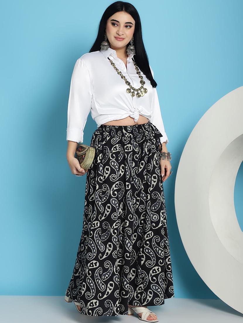 women printed cotton flared palazzo - 21483471 - Standard Image - 4