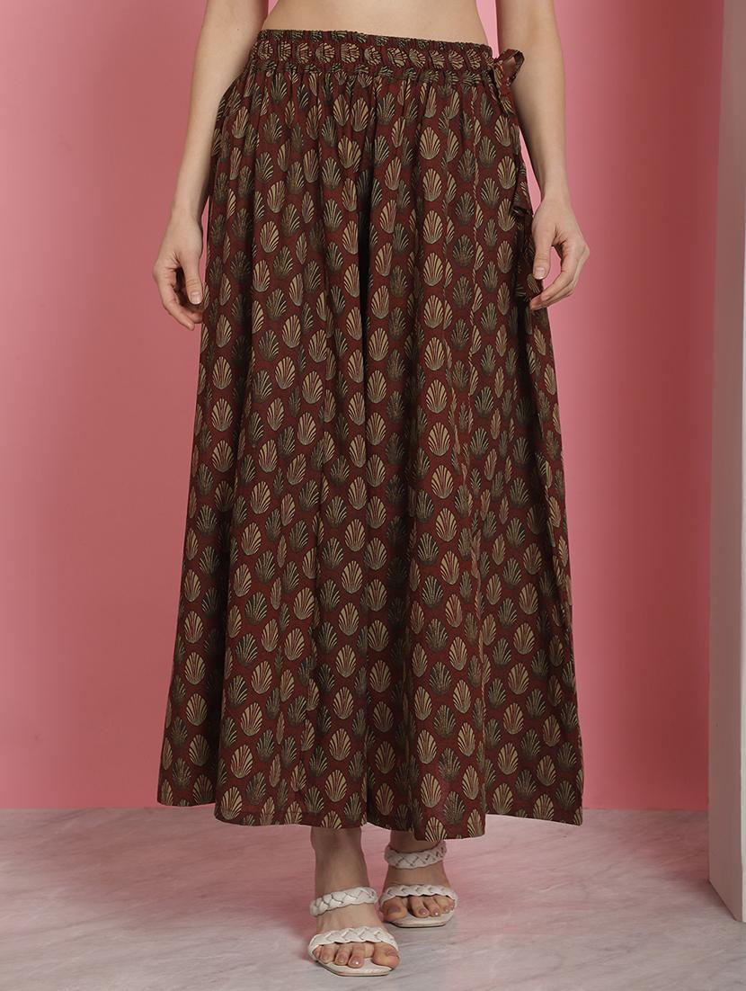 women printed cotton flared palazzo - 21483475 - Zoom Image - 0