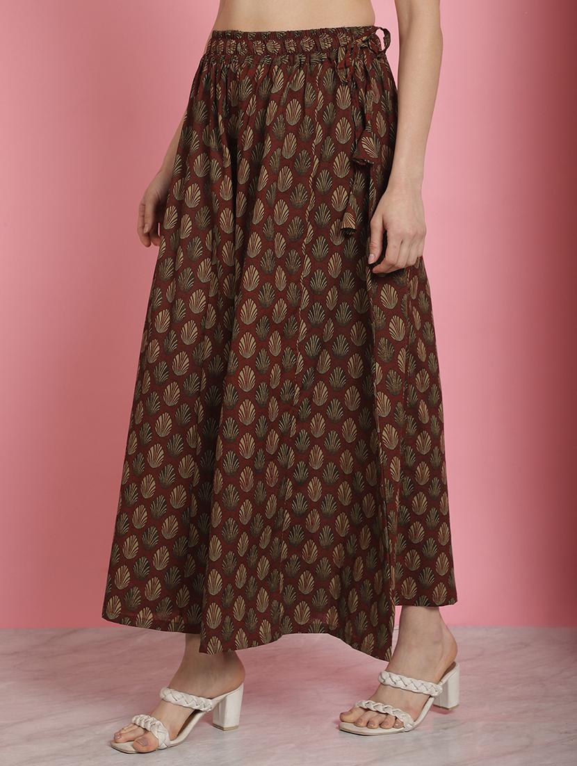 women printed cotton flared palazzo - 21483475 - Standard Image - 1