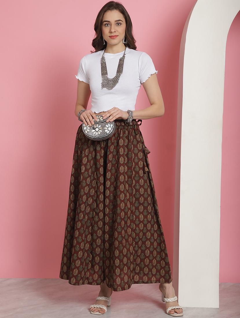 women printed cotton flared palazzo - 21483475 - Standard Image - 4