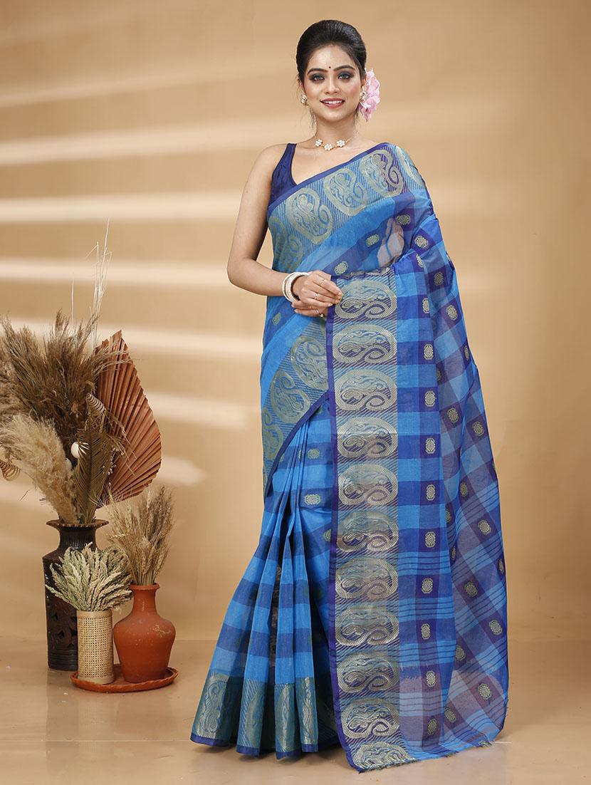 women self design tant saree - 21483500 -  Standard Image - 1