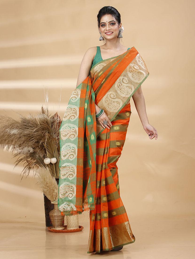 women self design tant saree - 21483501 - Standard Image - 1