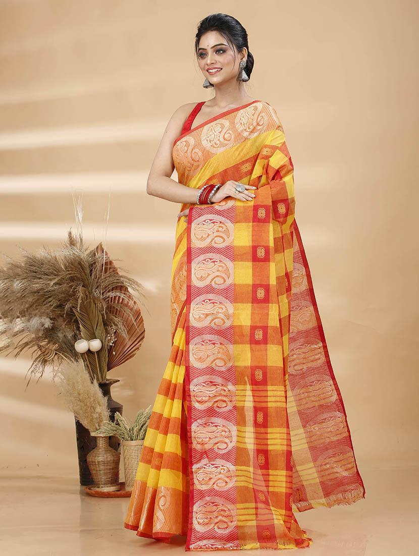 women self design tant saree - 21483504 - Standard Image - 1