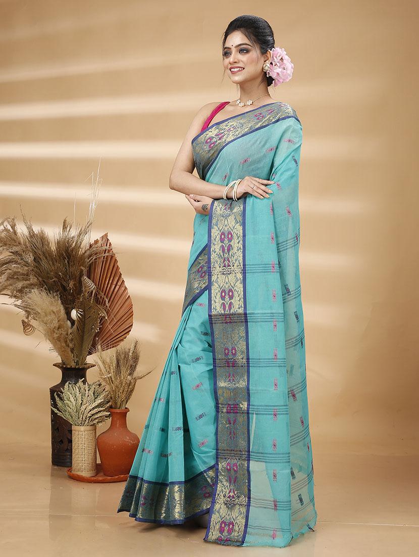 women self design tant saree - 21483505 -  Standard Image - 1
