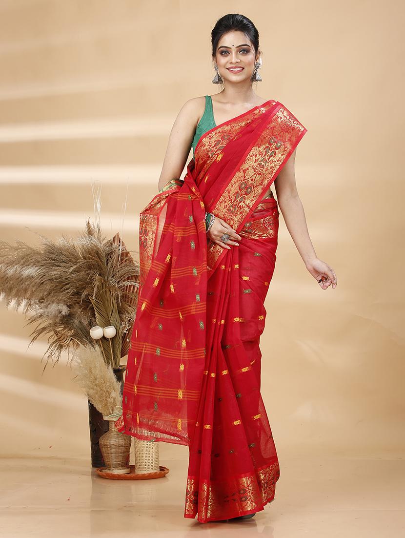 women self design tant saree - 21483506 - Standard Image - 1